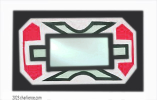 New African style painted wall mirror frame with Ndebele patterns design