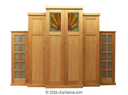 New Art Deco 6 door oak wardrobes