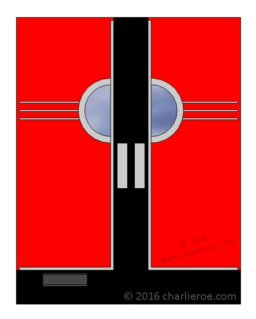 new Art Deco Moderne doors in gloss lacquer with half porthole