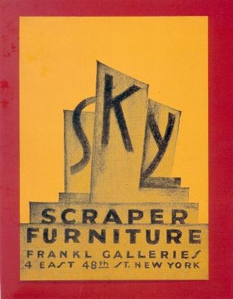 Art Deco Paul Frankl Skyscraper furniture label logo
