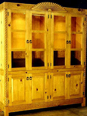 Art Deco Sante fe style display cabinet