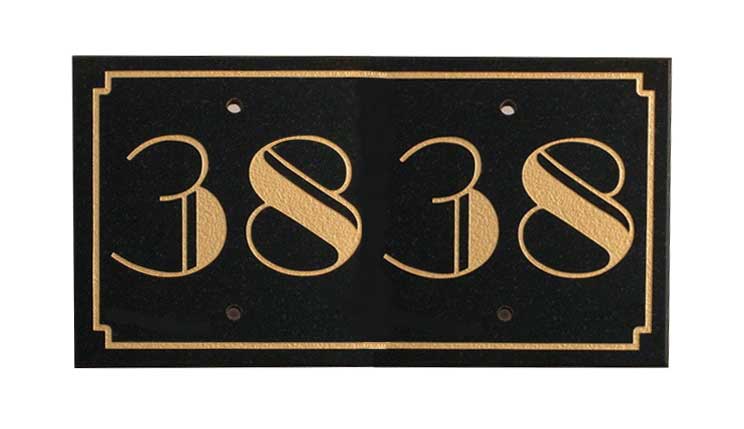 Art Deco House special house sign with more numbers