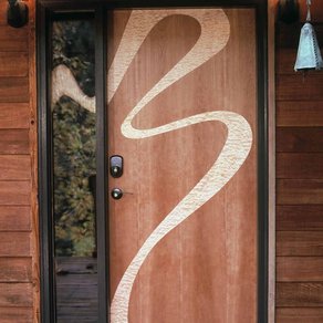 new Art Nouveau Jugendstil marquetry house front door