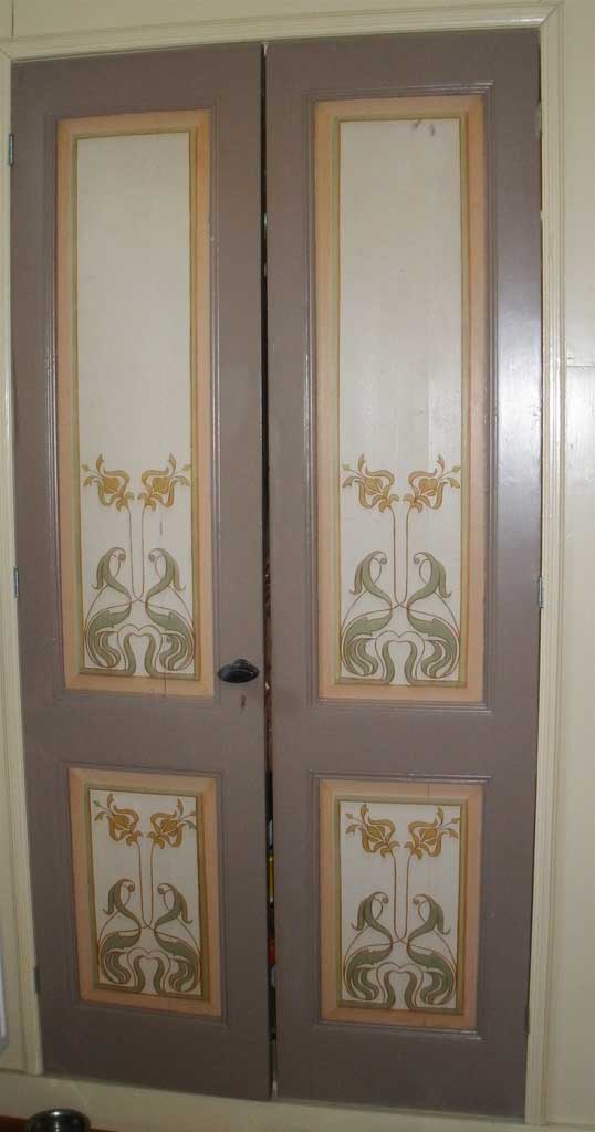 new Art Nouveau Jugendstil painted doors