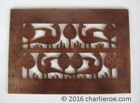 CFA Voysey Arts and Crafts Movement copper Bird air vent cover