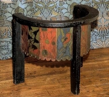 new Wm Morris & Co. Arts & Crafts Movement oak wooden painted chair