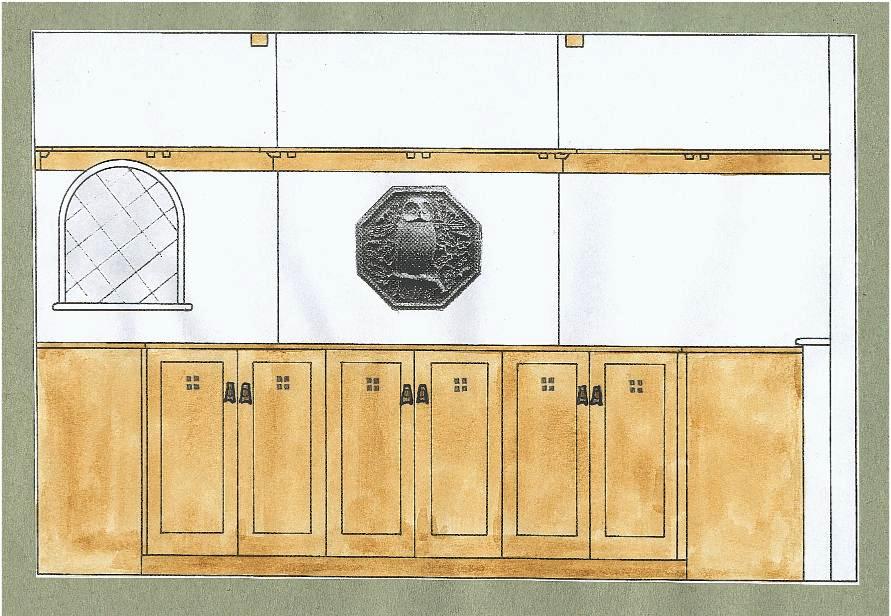 Arts and crafts movement oak hall cupboards design