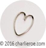 CFA Voysey Arts & Crafts Movement heart shaped metal keyring