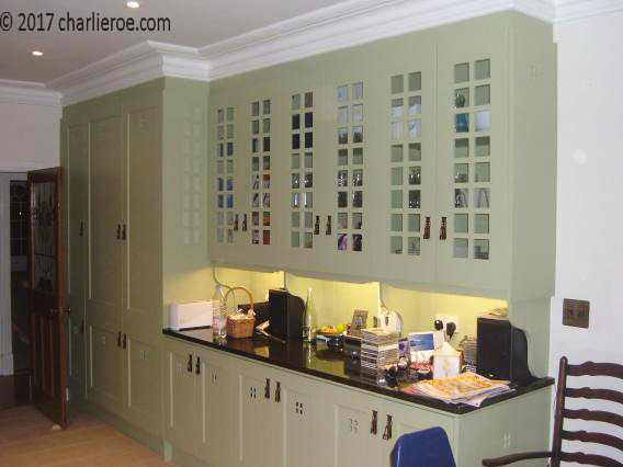 new Arts and crafts movement fitted  painted kitchen furniture