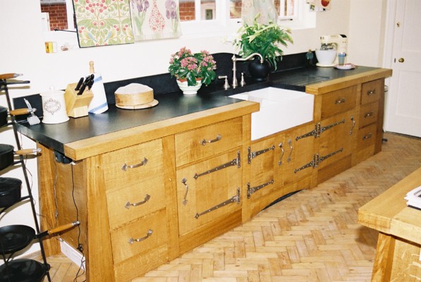 Sir Edwin Lutyens Arts and crafts movement Oak kitchen for little Thakeham House, furniture