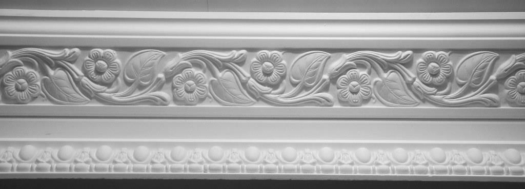 new English Cotswolds style Arts & Crafts Movement fibrous plaster frieze cornice moulding
