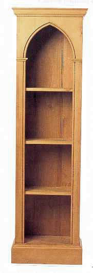 new William Wm Morris & Co Arts & Crafts Movement Artisan triple bay wooden single bay bookcase