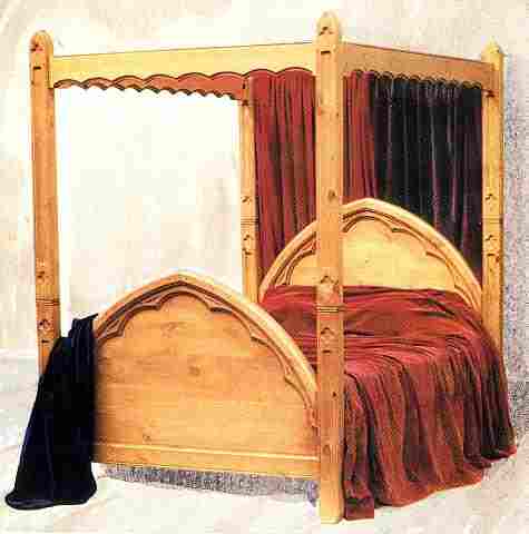 New Gothic wooden 4 poster bed