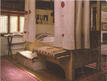 Carl Larsson's painted bed & bedroom furniture