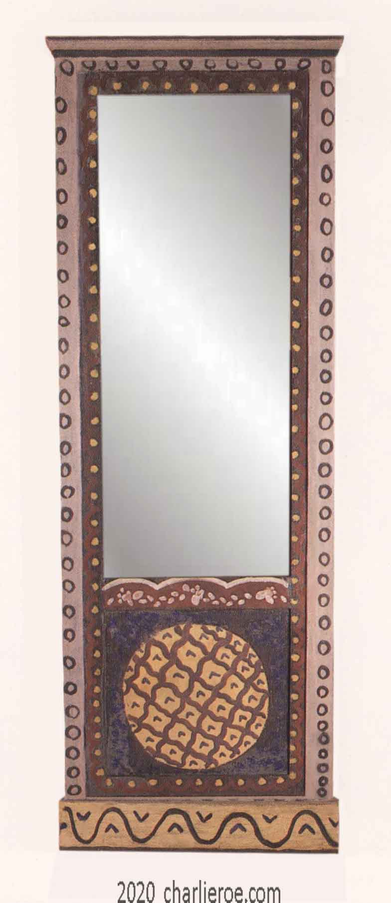 new Bloomsbury Group style painted tall portrait mirror frame