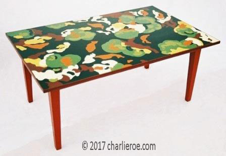 New Duncan Grant's painted 'Lilypond' coffee table for the Omega workshops bloomsbury group