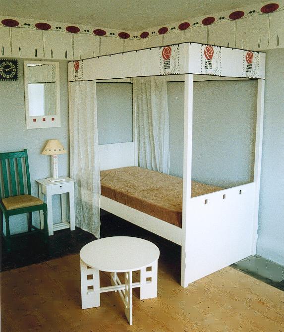 Charles Rennie CR Mackintosh bed, wardrobe & bedroom furniture