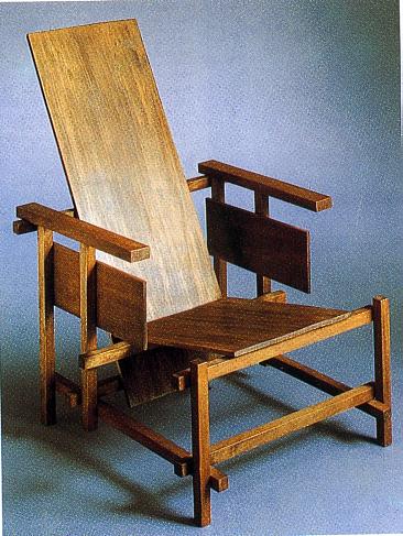 Gerrit Rietveld's de stijl wood Red Blue chair