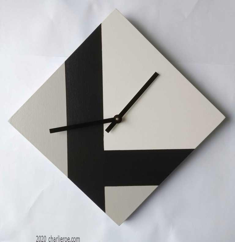 De Stijl Mondrian painted clocks, furniture