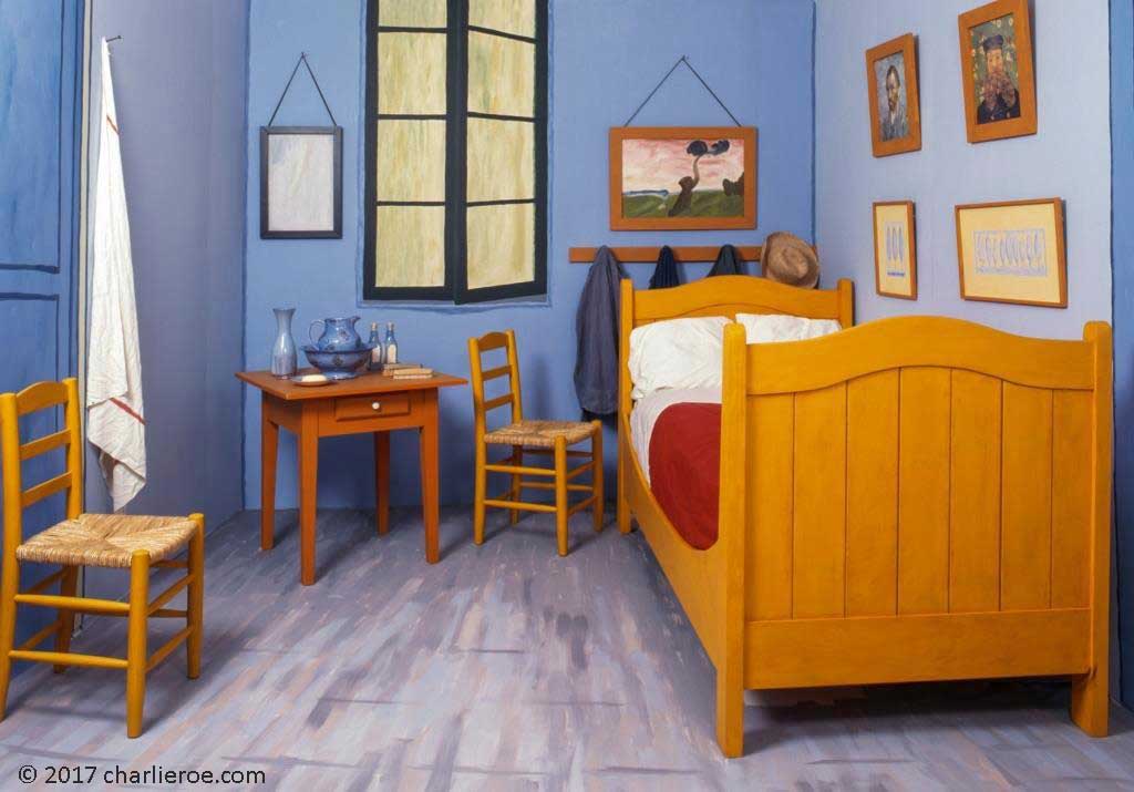 Vincent Van Gogh's painted yellow bed & bedroom furniture