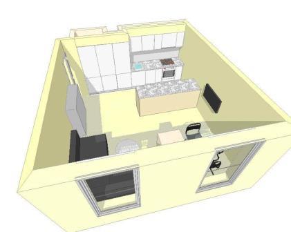 3D kitchen view - Kitchen CAD designs