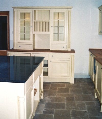 Traditional cream hand painted fitted kitchen units & island