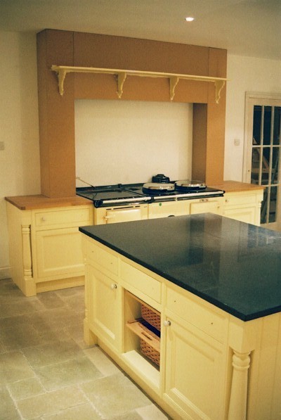 Traditional cream hand painted fitted kitchen units & island