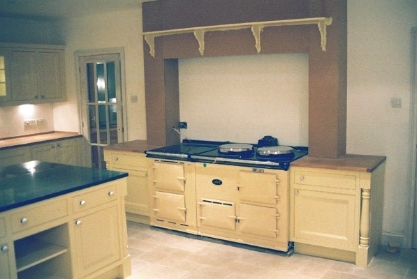 Traditional cream hand painted  fitted kitchen units & island