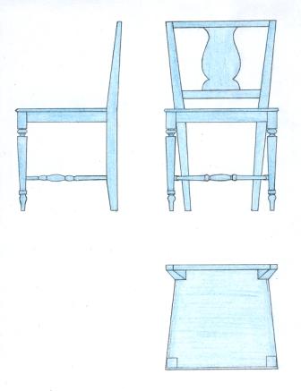 Swedish Scandinavian painted C18th style chair
