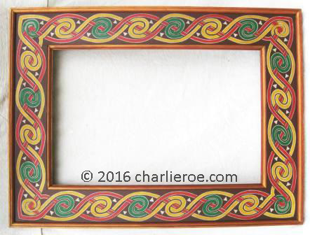 new Book of Kells Celtic Revival style painted mirror