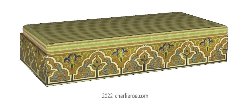 new arab Moroccan style decoratively painted Majlis floor sofa