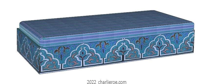 new arab Moroccan style decoratively painted Majlis floor sofa