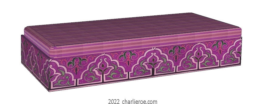 new arab Moroccan style decoratively painted Majlis floor sofa
