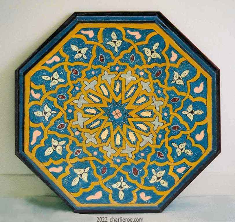 new Arab Islamic Moroccan style decoratively hand painted octagonal top dining breakfast table