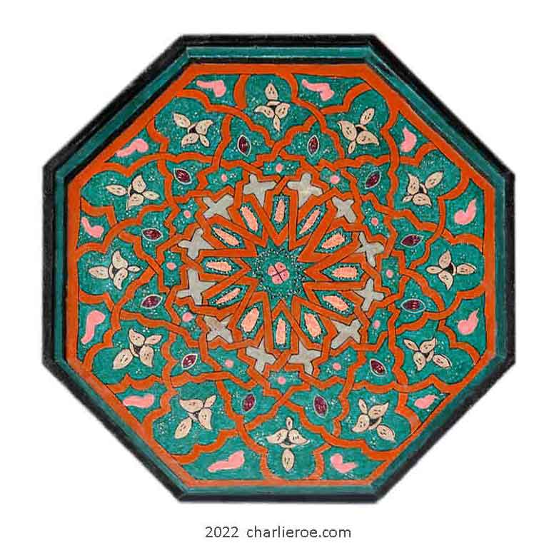 new Arab Islamic Moroccan style hand painted decoratively painted octagonal top dining breakfast table