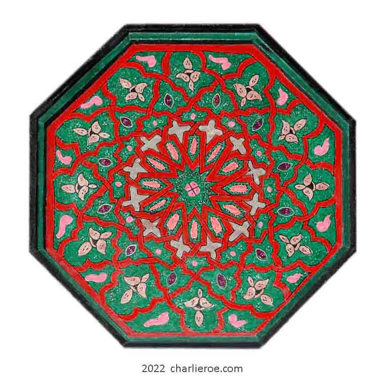 new Arab Islamic Moroccan style hand painted decoratively painted octagonal top dining breakfast table