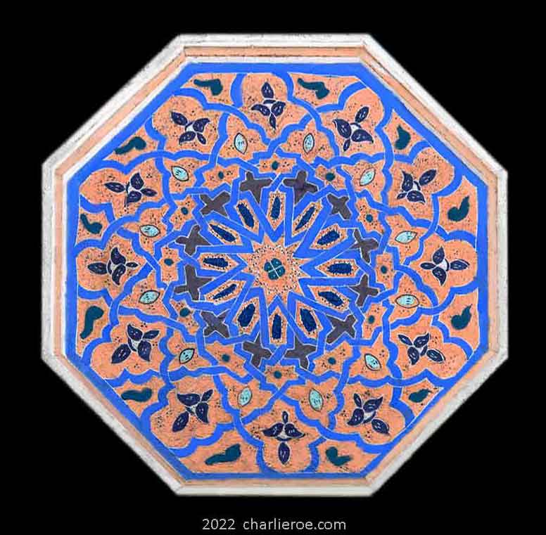 new Arab Islamic Moroccan style hand painted decoratively painted octagonal top dining breakfast table