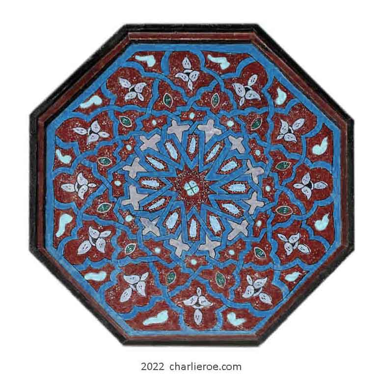 new Arab Islamic Moroccan style hand painted decoratively painted octagonal top dining breakfast table