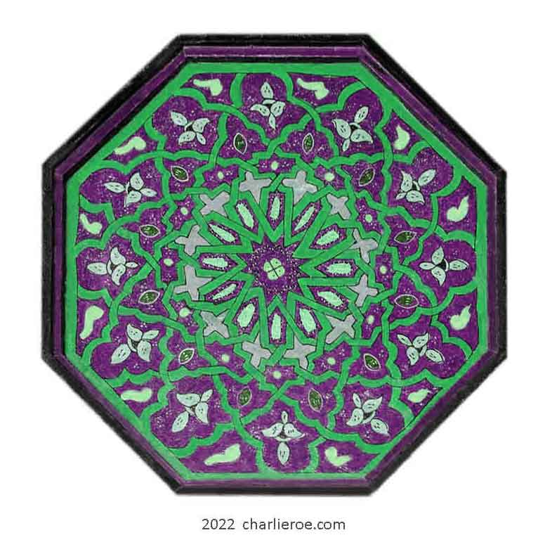 new Arab Islamic Moroccan style hand painted decoratively painted octagonal top dining breakfast table