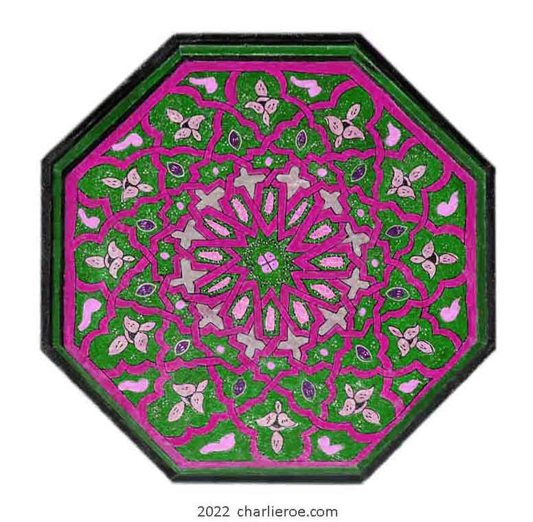 new Arab Islamic Moroccan style hand painted decoratively painted octagonal top dining breakfast table