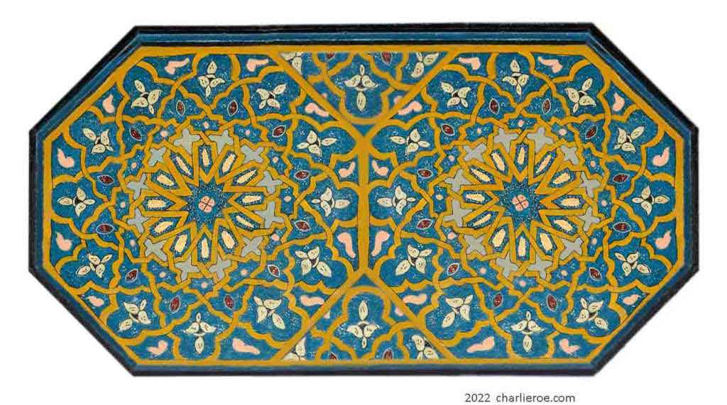 new Arab Islamic Moroccan style hand painted decoratively painted octagonal top dining table