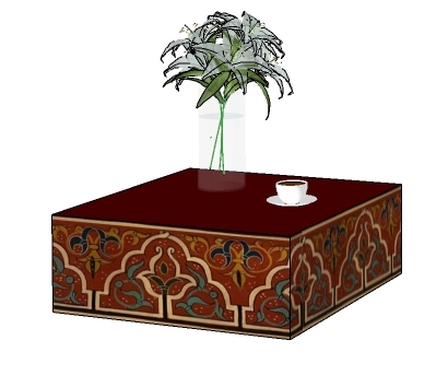 new arab Moroccan style decoratively painted side lamp sofe coffee tables