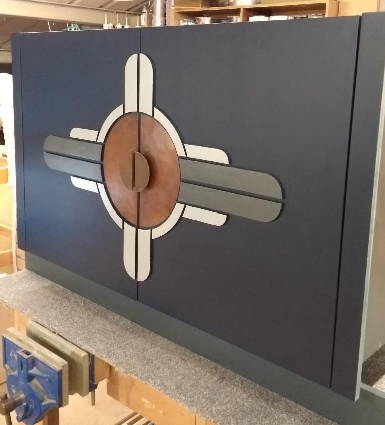 New Art Deco 2 door bathroom vanity unit finished