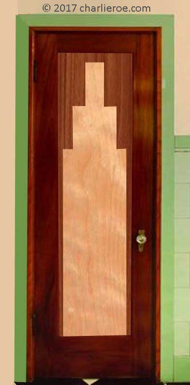 new Art Deco Moderne doors with Marquetry veneer door panel