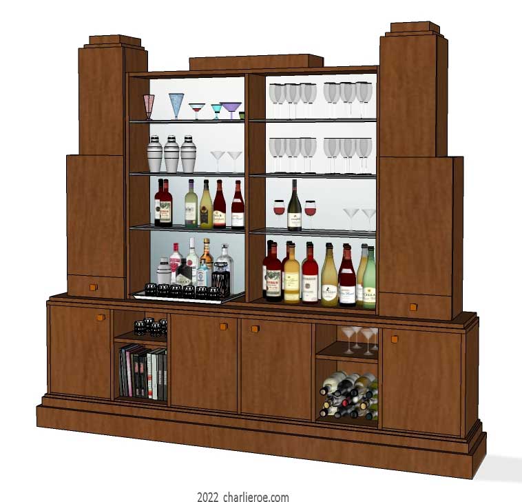 new Art Deco 'Skyscraper' style large drinks bar display unit
