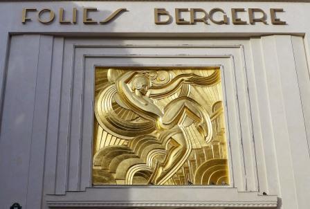 Josephine Baker Cubist design carved panel at the Folies Bergere in Paris, by Maurice Pico/Picaud c.1928