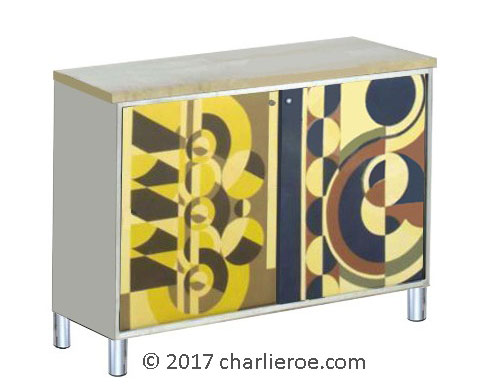 New painted 2 door sideboards cabinets & cupboards furniture with Rene Herbst Abstract Cubist designs