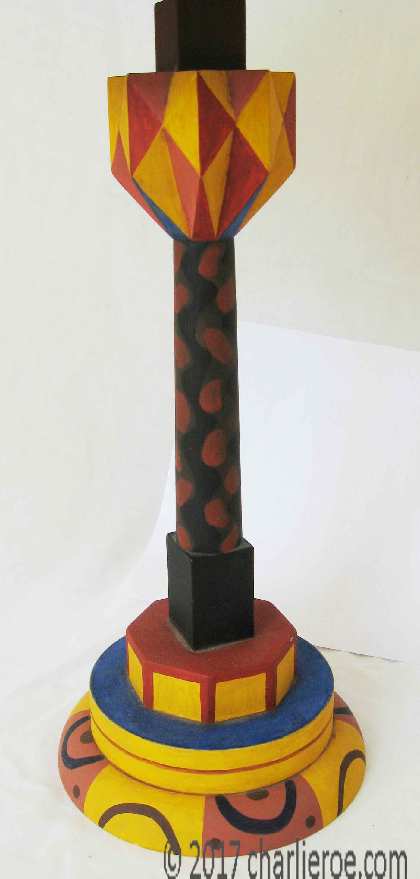 New Omega Workshops painted lamps / lamp bases / lamp stands