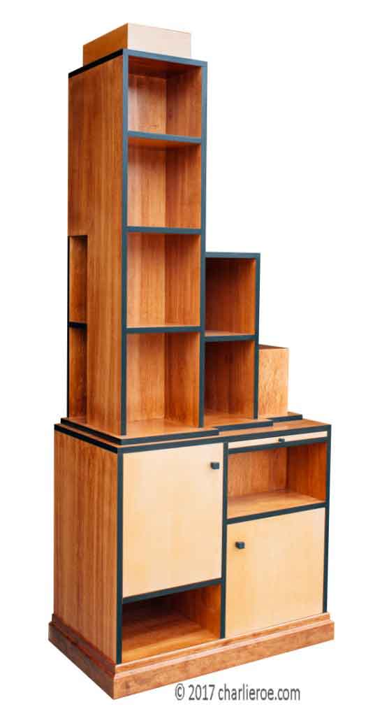 New Art Deco Paul Frankl 'Skyscraper' style stepped bookcase