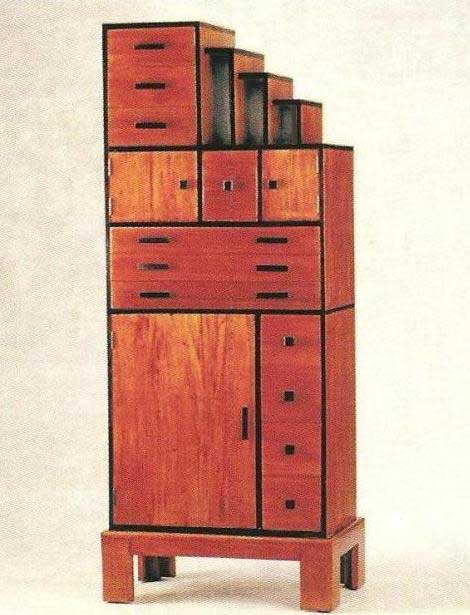 new Art Deco stepped Skyscraper style bookcase storage cabinet cupboard